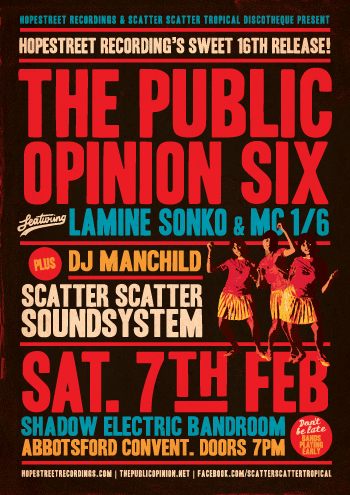 Hope Street Recordings present The Public Opinion Six